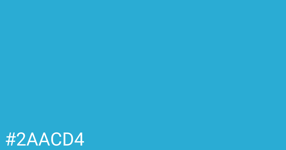 Hex color #2aacd4 graphic