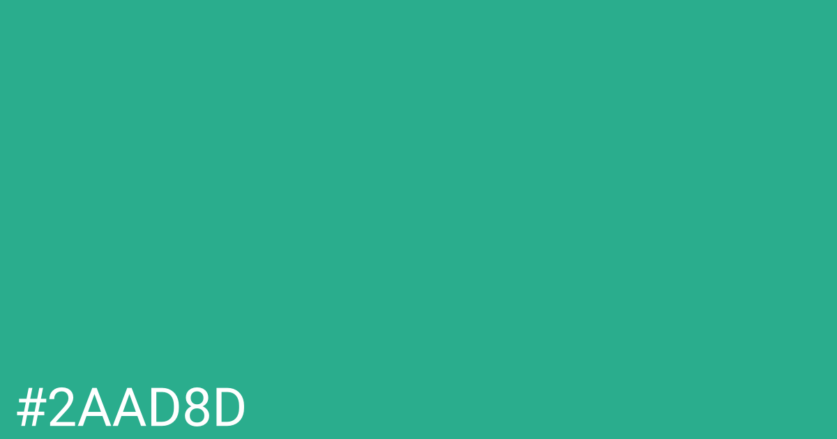 Hex color #2aad8d graphic