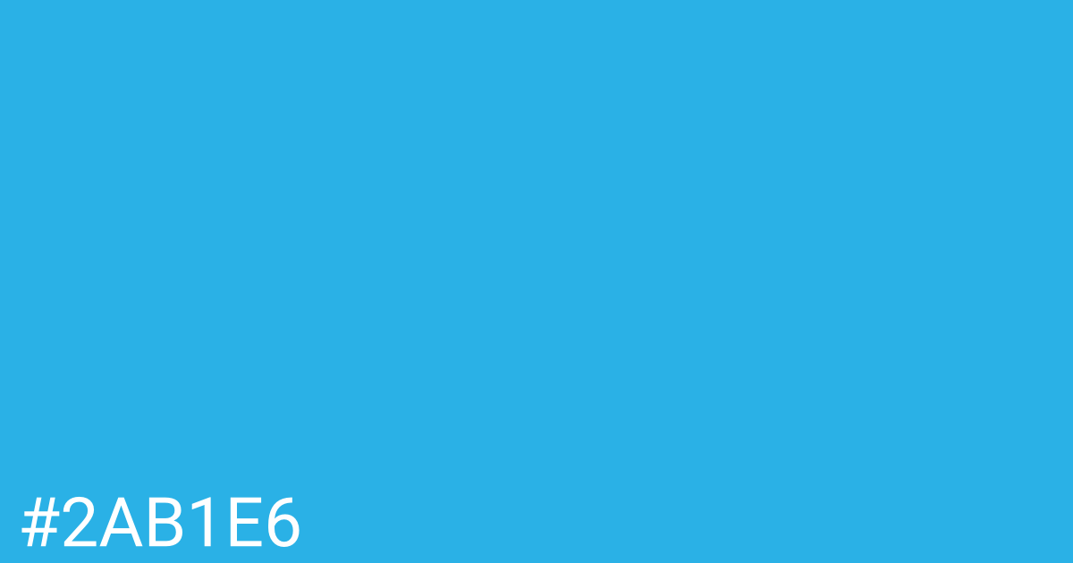 Hex color #2ab1e6 graphic