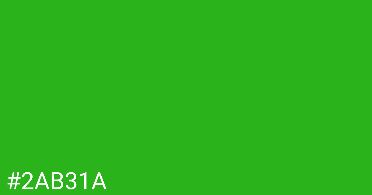 Hex color #2ab31a graphic