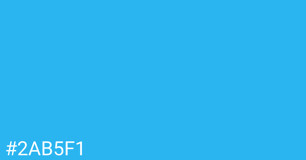 Hex color #2ab5f1 graphic