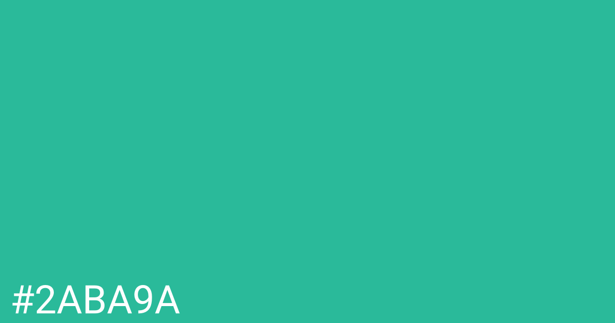 Hex color #2aba9a graphic