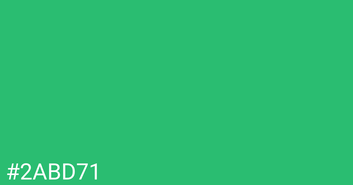 Hex color #2abd71 graphic