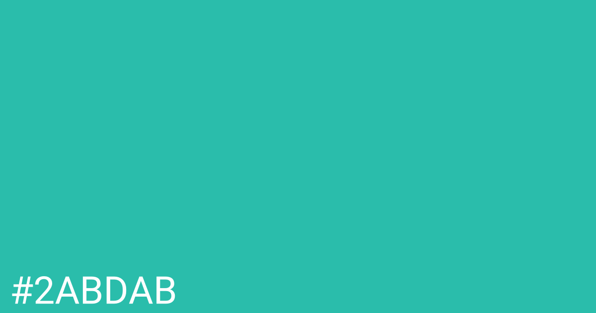 Hex color #2abdab graphic