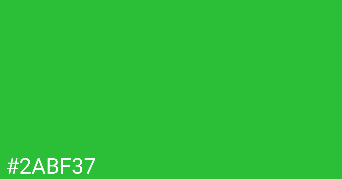 Hex color #2abf37 graphic