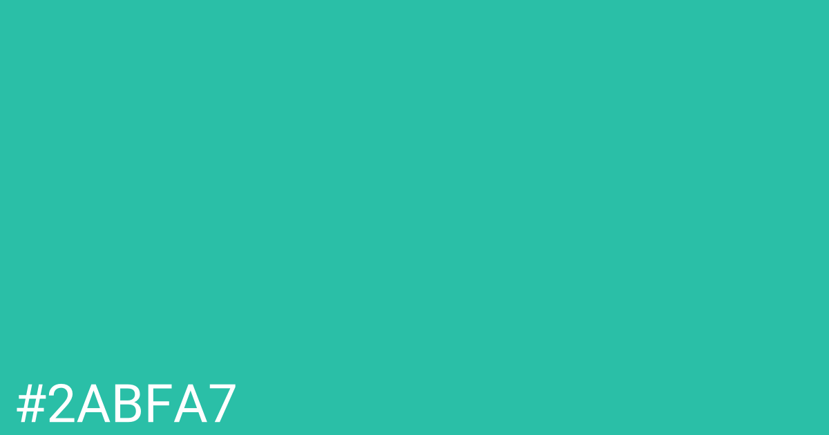 Hex color #2abfa7 graphic