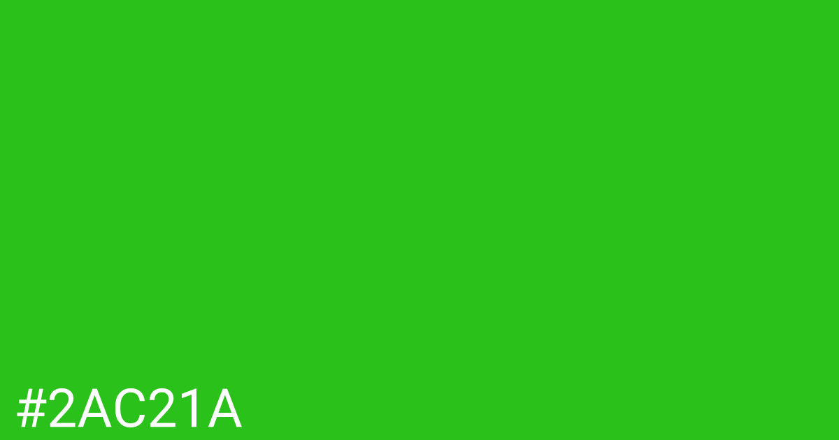 Hex color #2ac21a graphic
