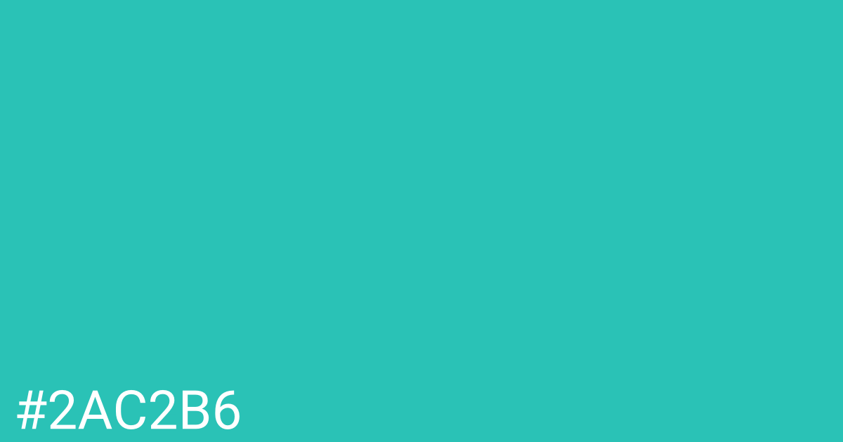 Hex color #2ac2b6 graphic