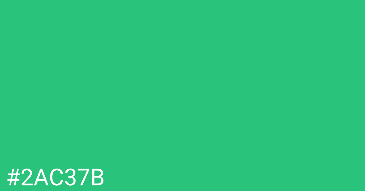 Hex color #2ac37b graphic