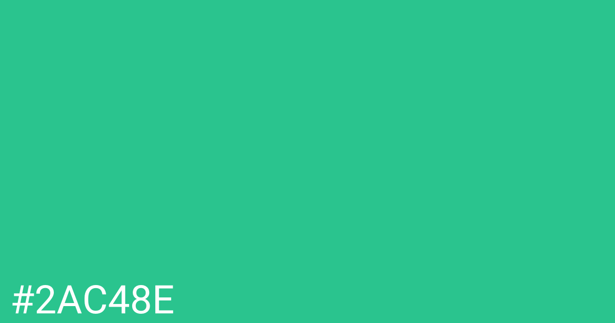 Hex color #2ac48e graphic