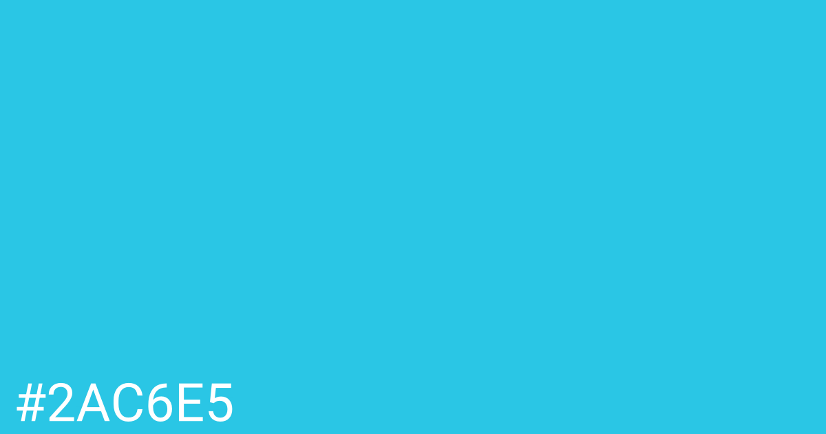 Hex color #2ac6e5 graphic