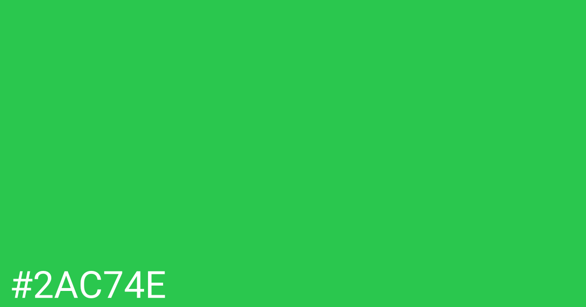 Hex color #2ac74e graphic