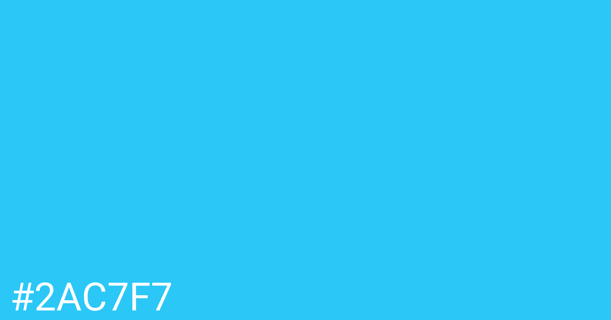 Hex color #2ac7f7 graphic