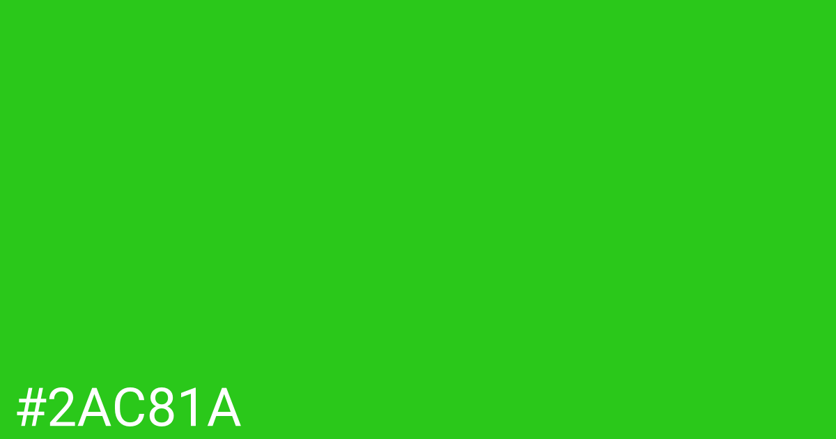 Hex color #2ac81a graphic