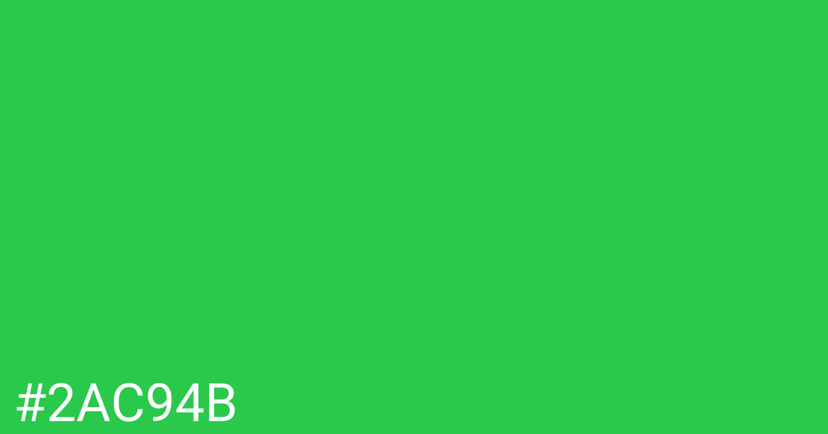 Hex color #2ac94b graphic