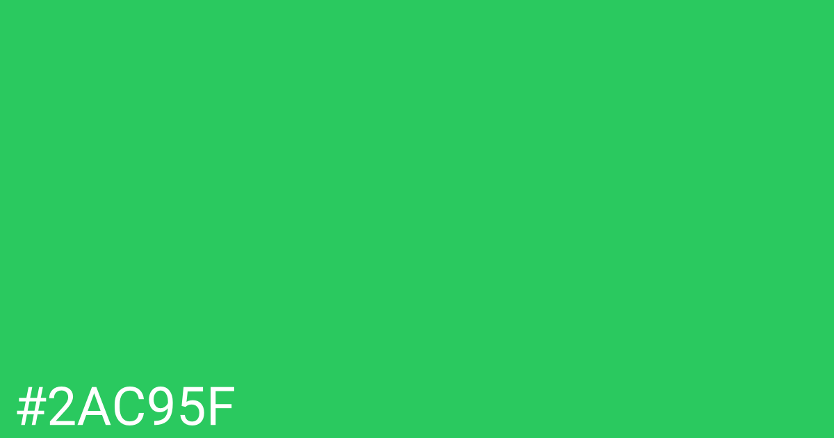 Hex color #2ac95f graphic
