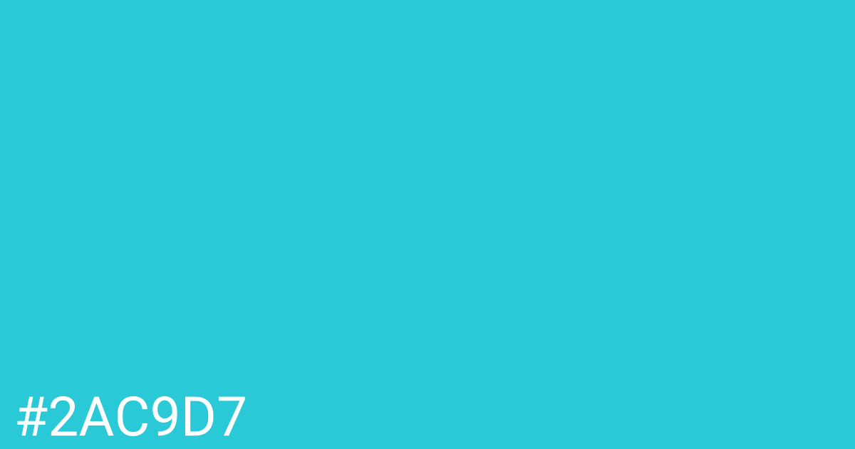 Hex color #2ac9d7 graphic