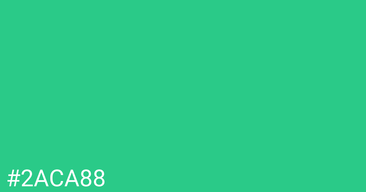 Hex color #2aca88 graphic