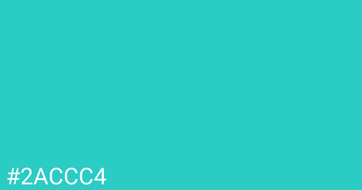 Hex color #2accc4 graphic