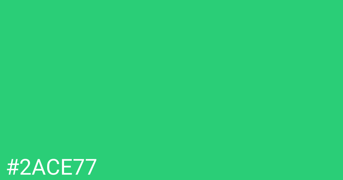 Hex color #2ace77 graphic