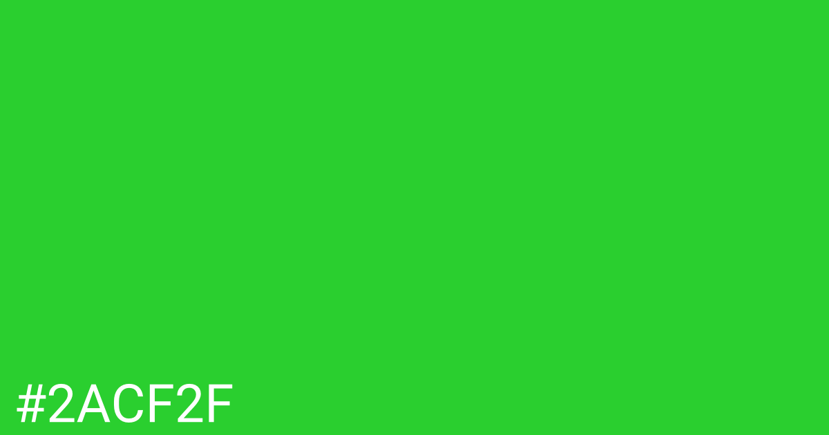 Hex color #2acf2f graphic