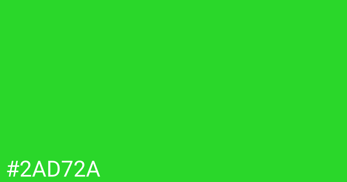 Hex color #2ad72a graphic