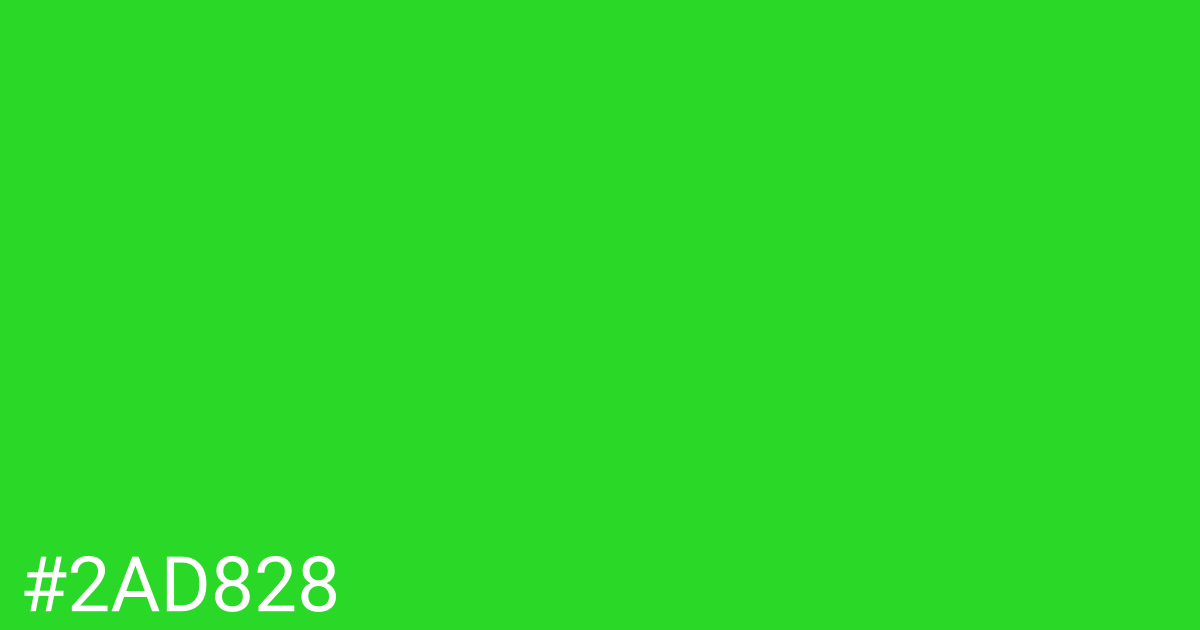 Hex color #2ad828 graphic