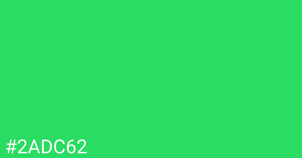 Hex color #2adc62 graphic