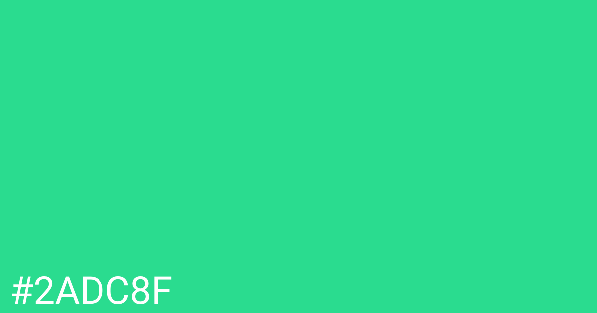 Hex color #2adc8f graphic