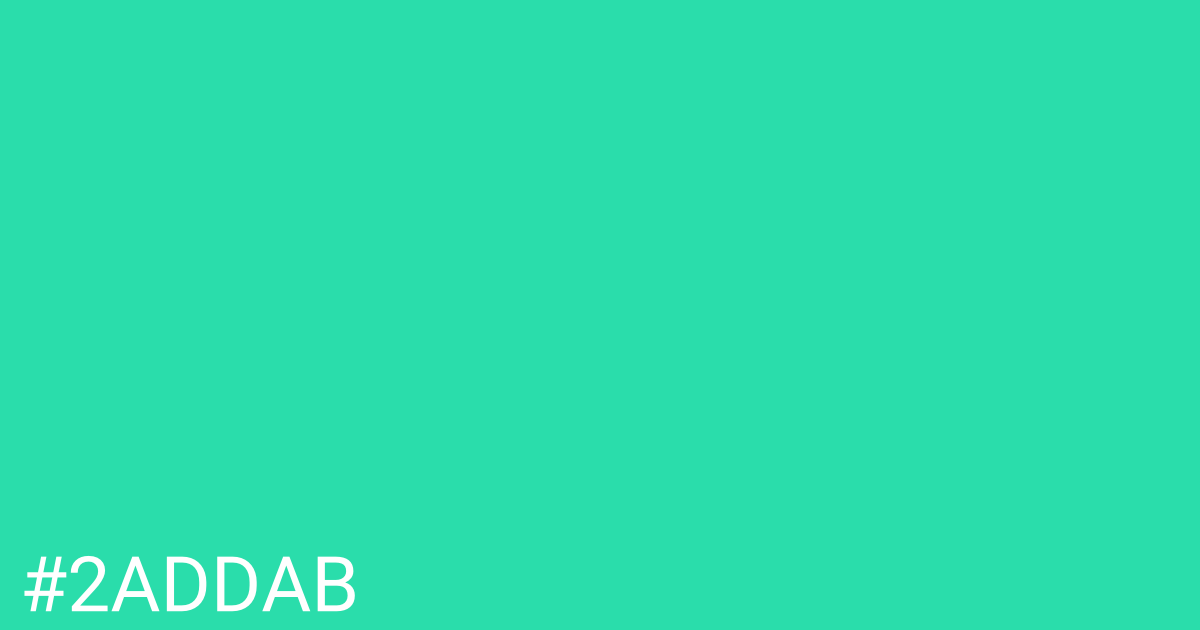 Hex color #2addab graphic