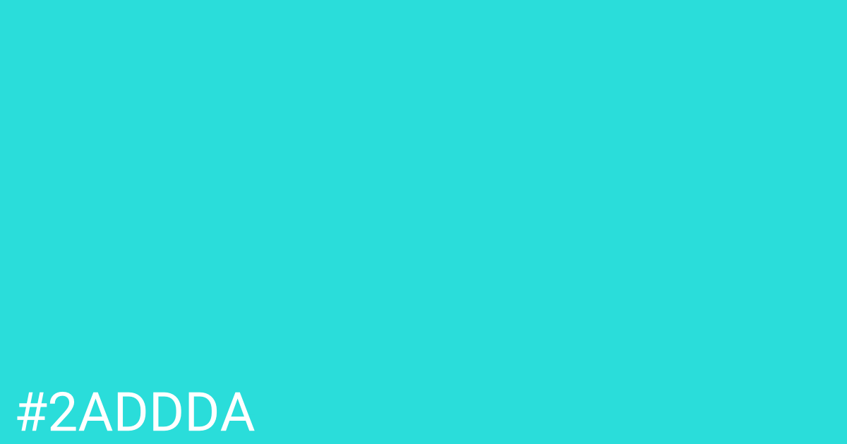 Hex color #2addda graphic