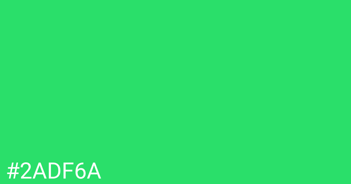 Hex color #2adf6a graphic