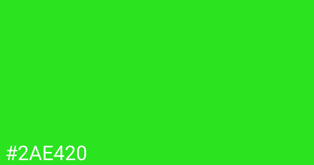 Hex color #2ae420 graphic