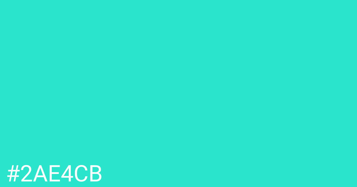Hex color #2ae4cb graphic