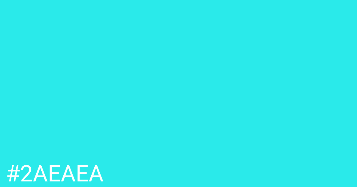 Hex color #2aeaea graphic