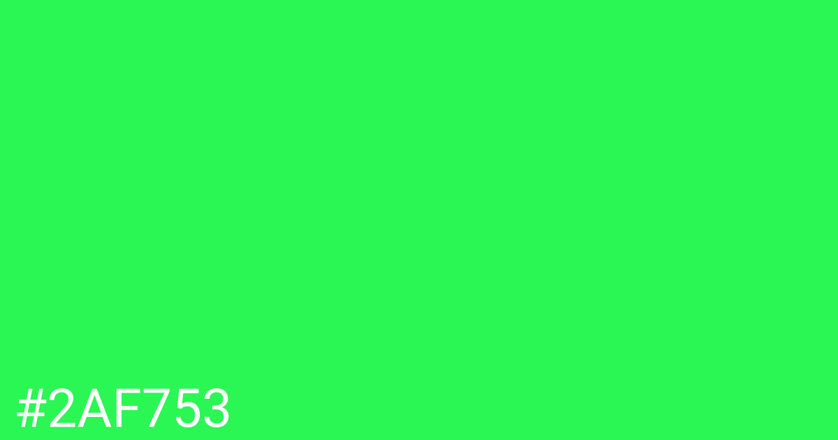 Hex color #2af753 graphic