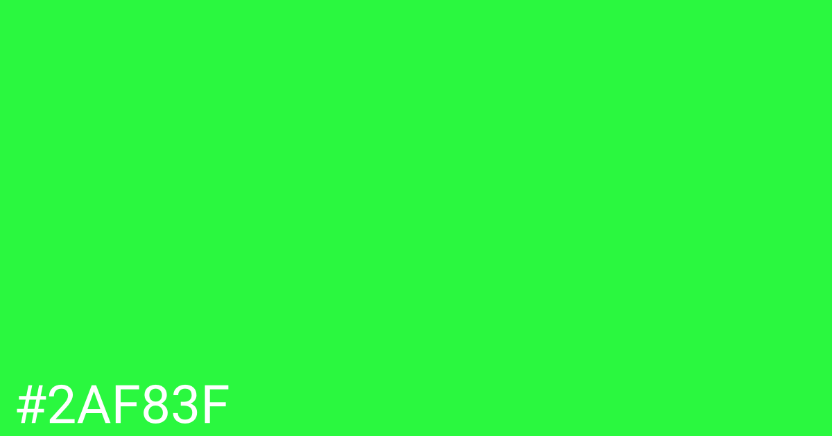 Hex color #2af83f graphic