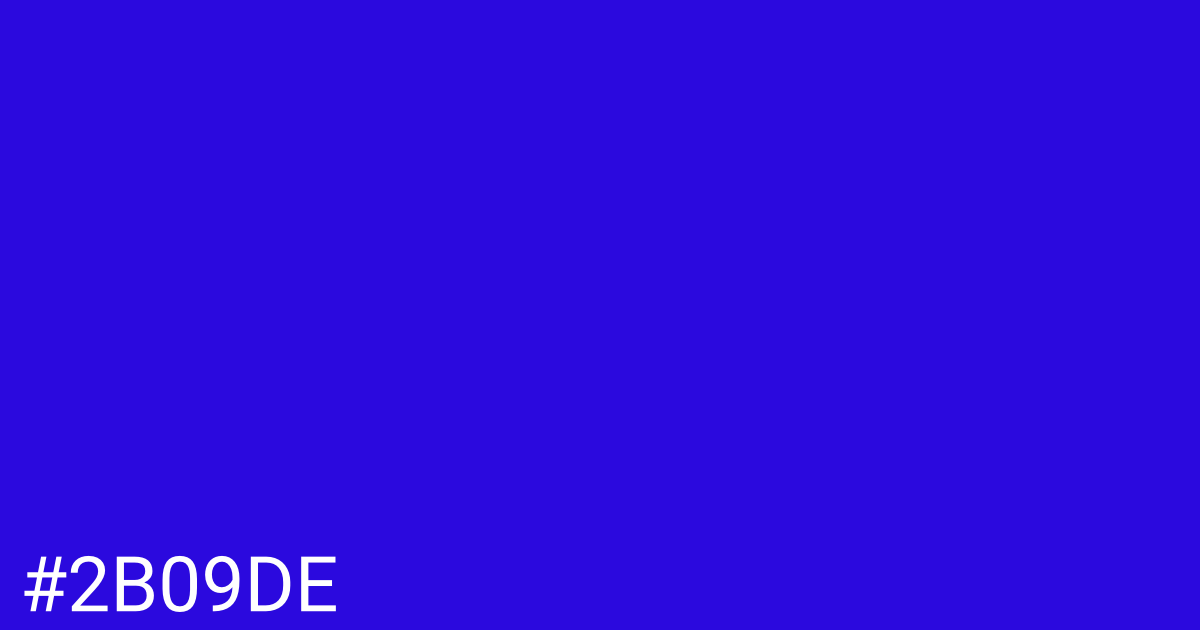 Hex color #2b09de graphic