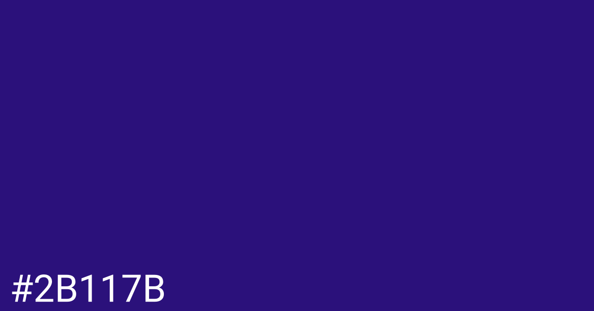 Hex color #2b117b graphic