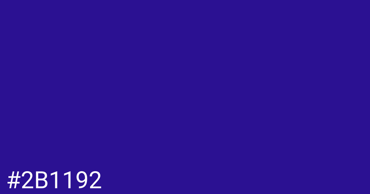 Hex color #2b1192 graphic