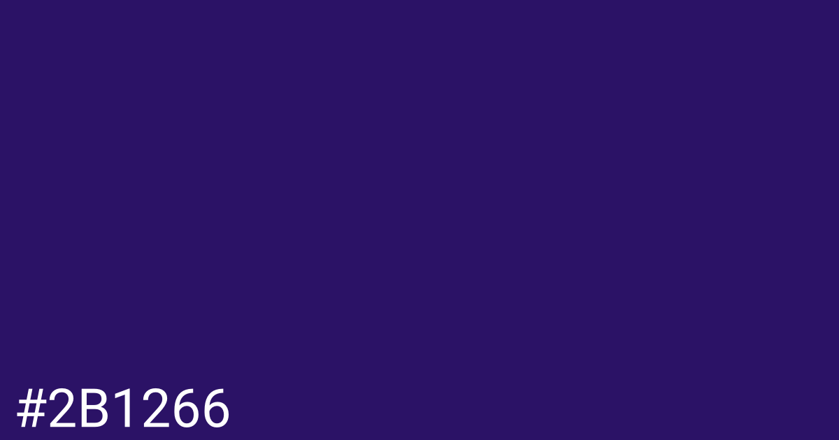 Hex color #2b1266 graphic