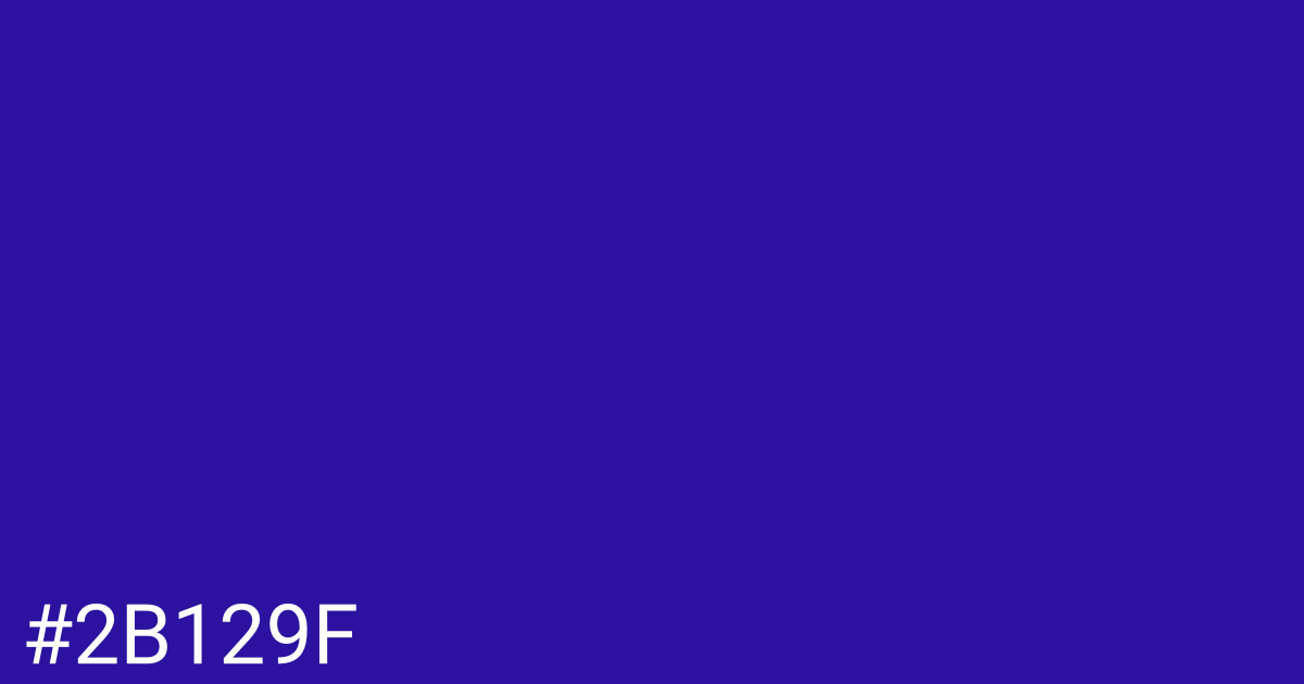 Hex color #2b129f graphic