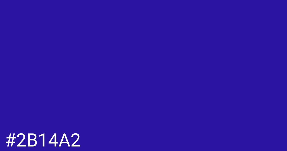 Hex color #2b14a2 graphic