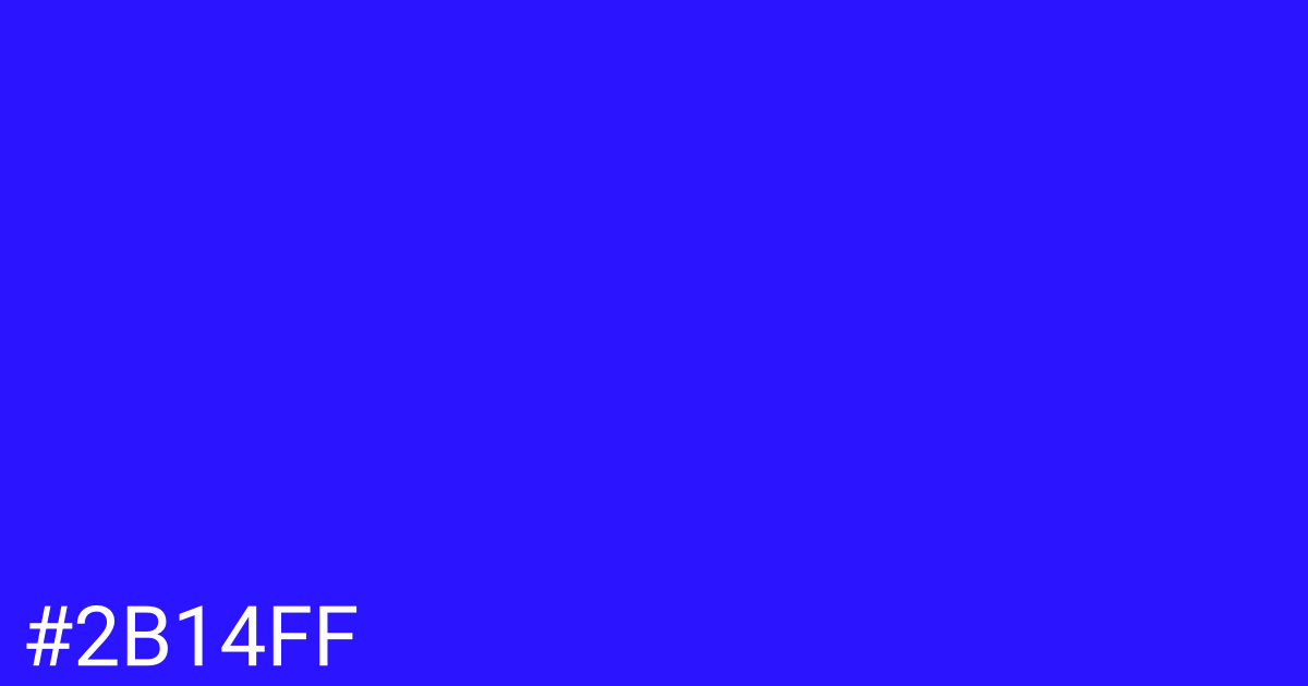 Hex color #2b14ff graphic