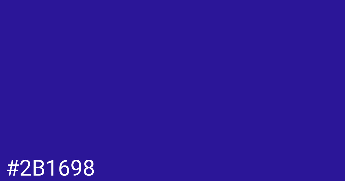 Hex color #2b1698 graphic