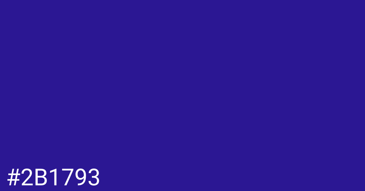 Hex color #2b1793 graphic