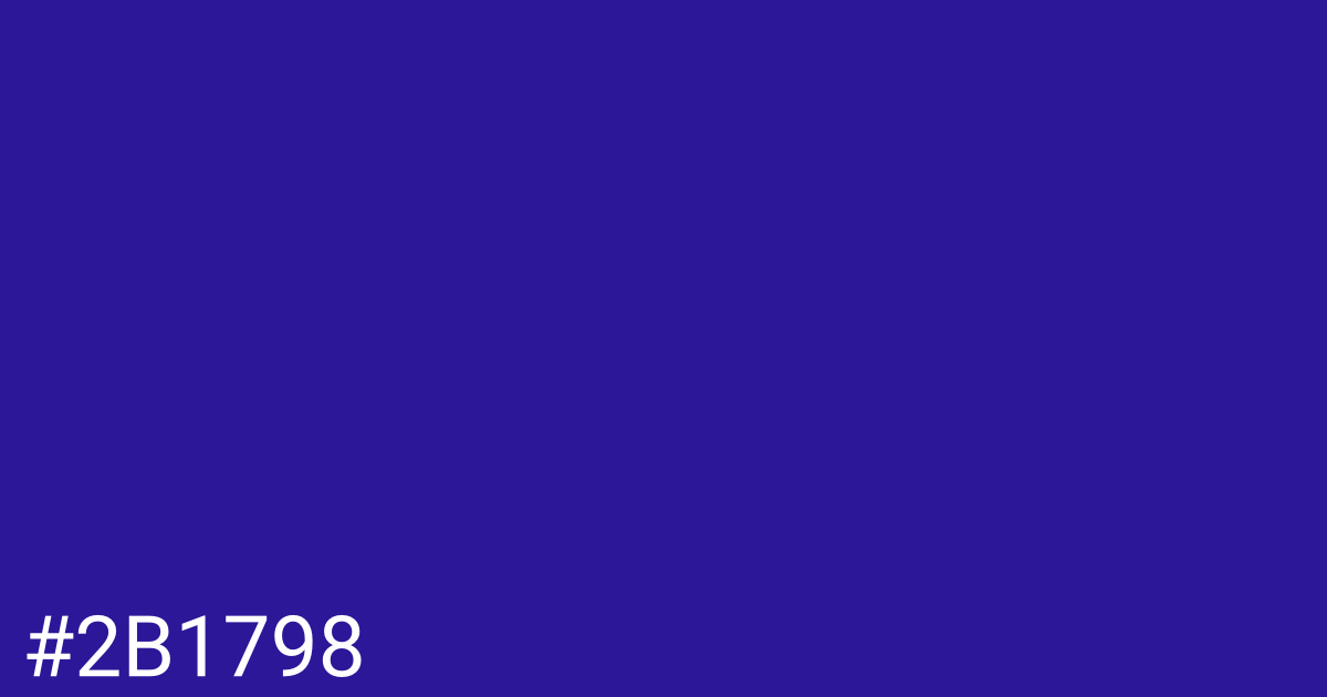 Hex color #2b1798 graphic