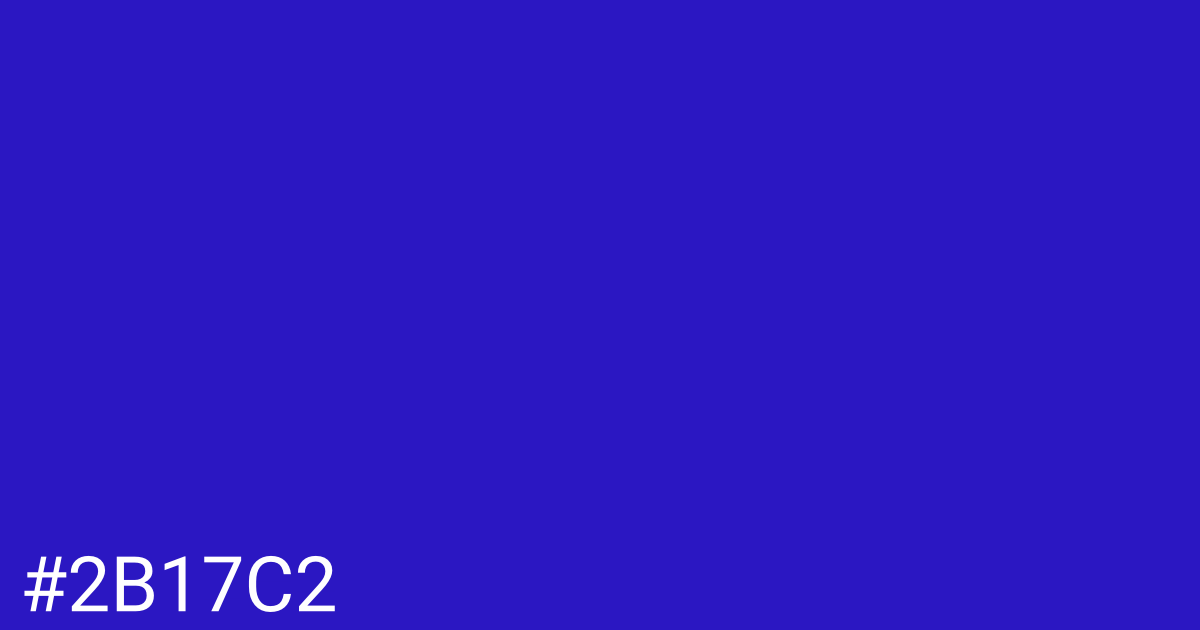 Hex color #2b17c2 graphic