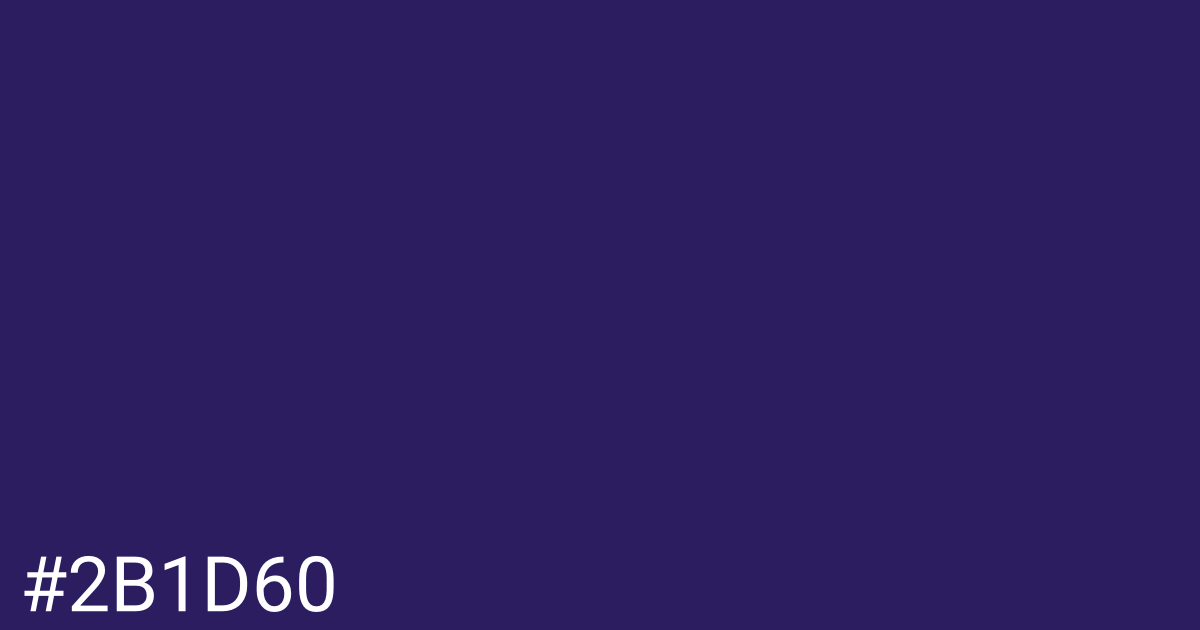 Hex color #2b1d60 graphic