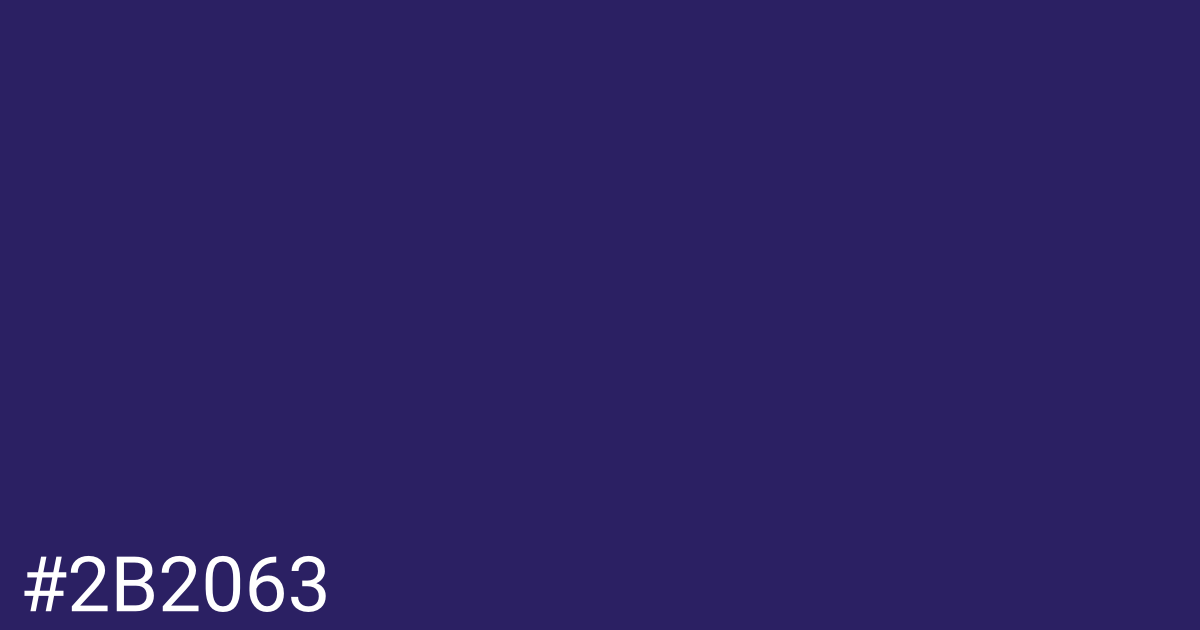 Hex color #2b2063 graphic